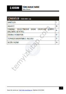 Türk Hukuk Tarihi ÇİFT 23-24 Bahar 2