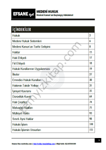 Medeni Hukuk 2025-2026 Güz Dönemi Efsane Özet Seri-1