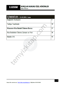 Borçlar Hukuku Özel Hükümler 23-24 Bahar 3