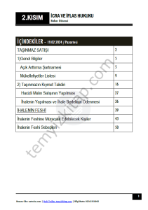 İcra ve İflas Hukuku 2.Öğretim 23-24 Bahar 2