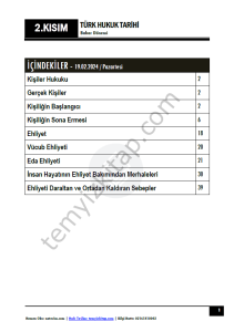 Türk Hukuk Tarihi TEK 23-24 Bahar 2