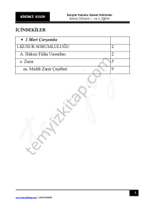 Kırıkkale Üniversitesi Borçlar Hukuku Genel Hükümler 22-23 Bahar 1