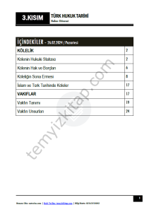 Türk Hukuk Tarihi TEK 23-24 Bahar 3