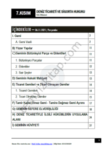 Deniz Ticareti ve Sigorta Hukuku 25-26 Güz 7