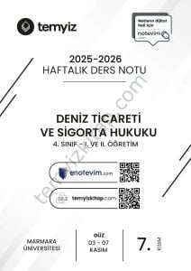 Deniz Ticareti ve Sigorta Hukuku 25-26 Güz 7