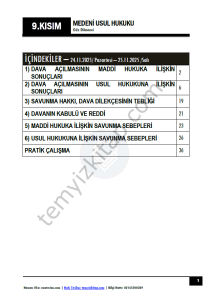 Medeni Usul Hukuku 25-26 Güz 9