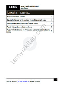 Borçlar Hukuku Özel Hükümler 23-24 Bahar 4