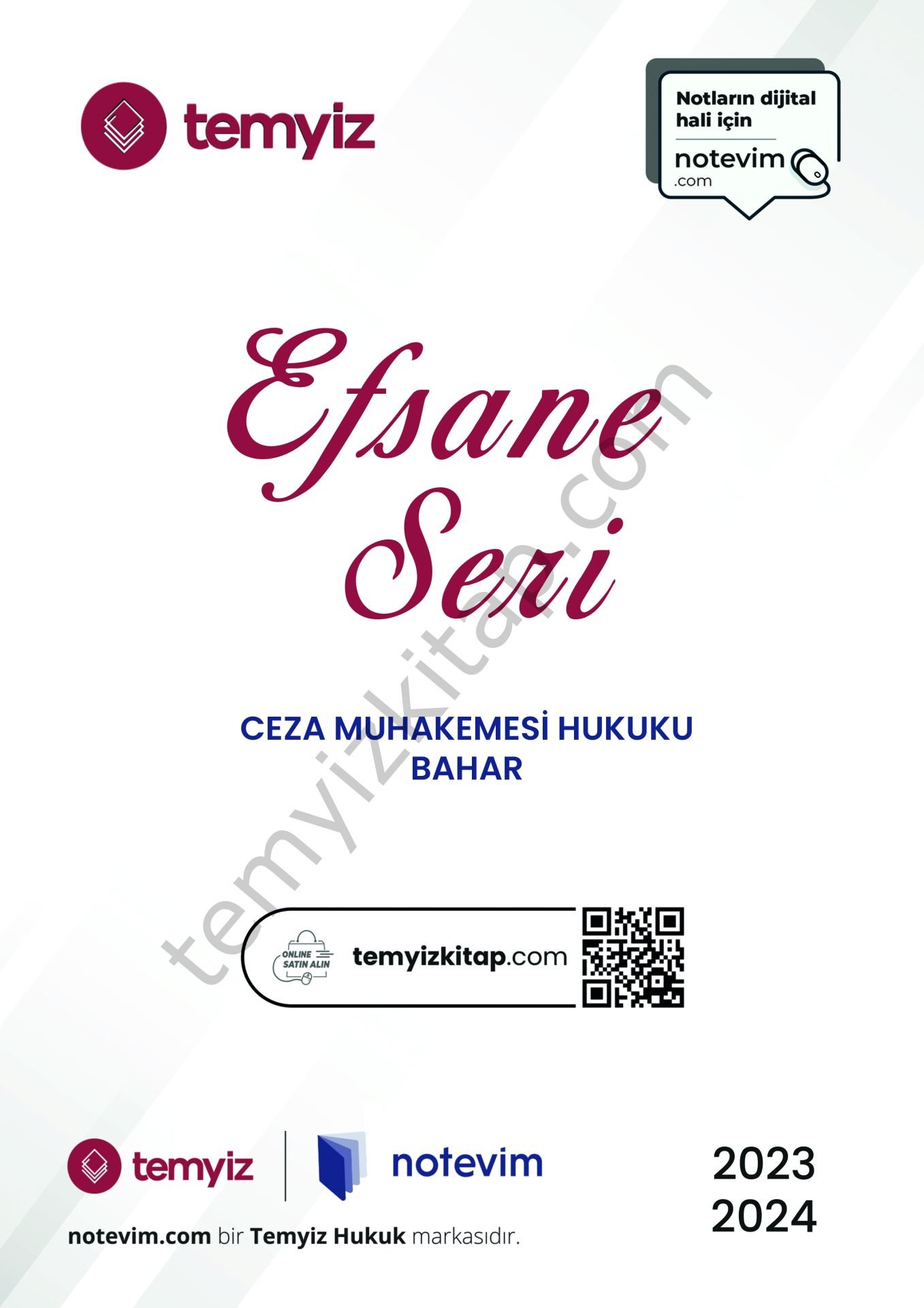 Ceza Muhakemesi Hukuku 2024 Bahar (Vize-Final Tamamı) Dönemi Efsane Seri