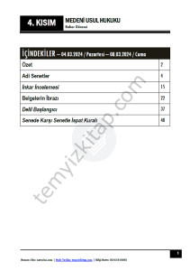 Medeni Usul Hukuku 1.Öğretim 23-24 Bahar 4