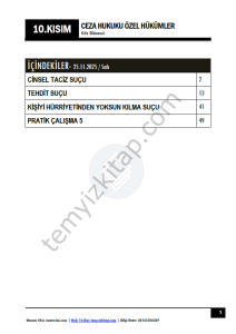 Ceza Hukuku Özel Hükümler 25-26 Güz 10
