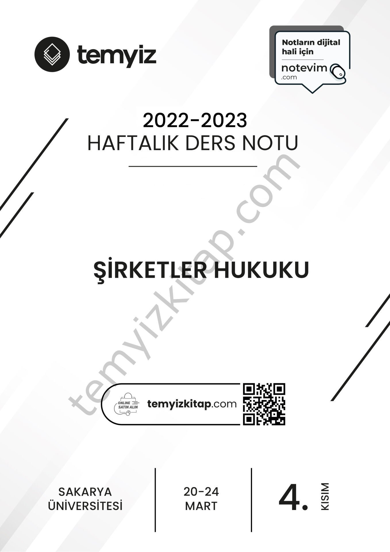 Sakarya Üniversitesi Şirketler Hukuku 22-23 Bahar 4