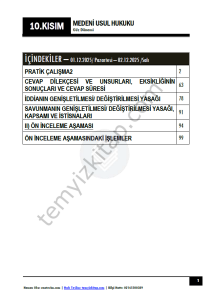 Medeni Usul Hukuku 25-26 Güz 10