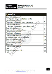İcra ve İflas Hukuku 2025-2026 Güz Dönemi Çözümlü Pratik Kitapçığı