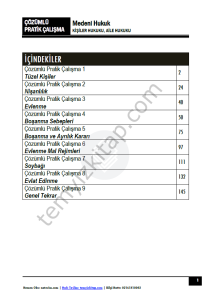 Medeni Hukuk 2024 Bahar Dönemi Çözümlü Pratik Kitapçığı