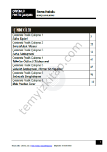 Roma Hukuku 2024 Bahar Dönemi Çözümlü Pratik Kitapçığı
