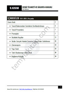Deniz Ticareti ve Sigorta Hukuku 25-26 Güz 9