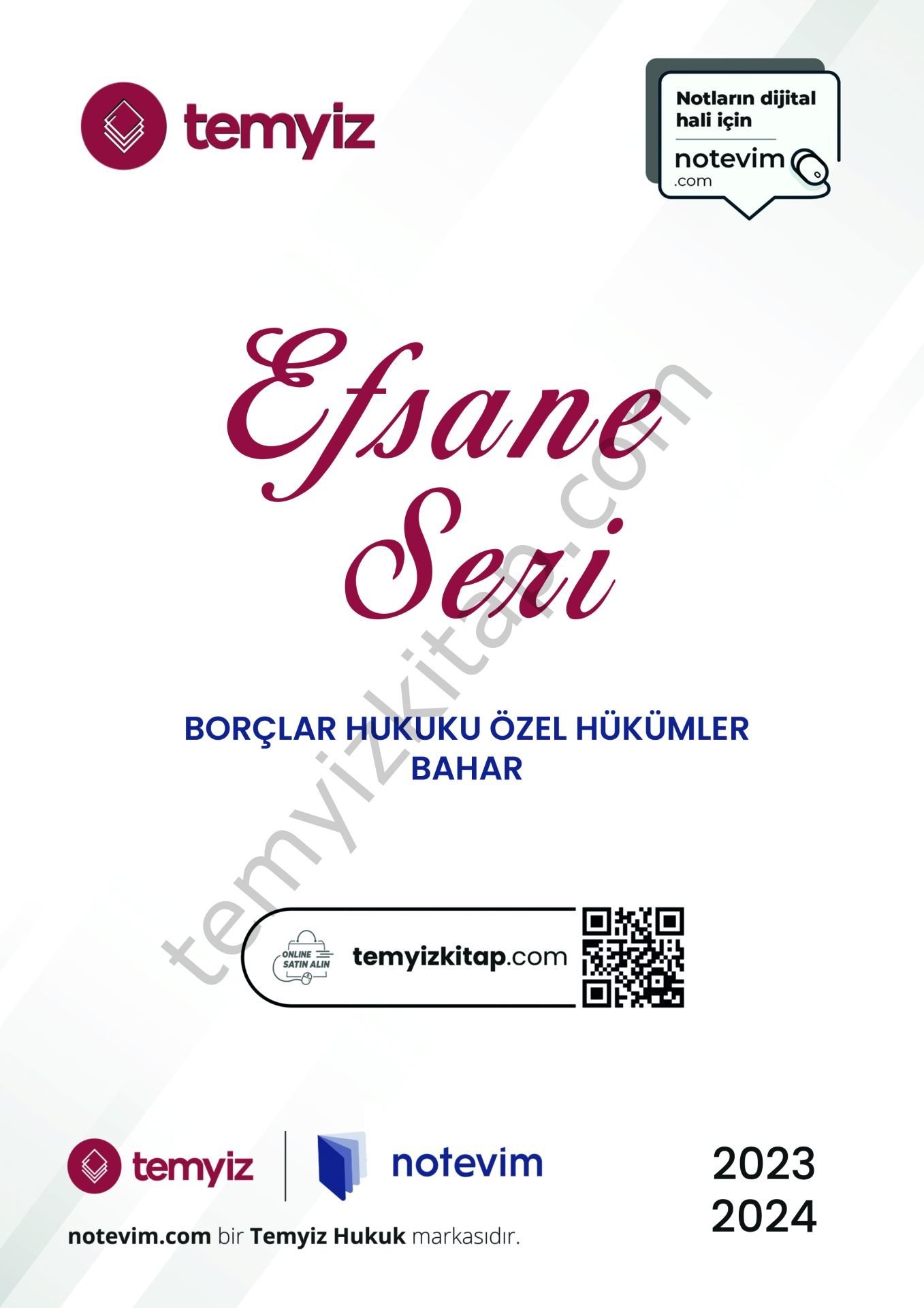 Borçlar Hukuku Özel Hükümler 2023-2024 Bahar Dönemi Efsane Seri