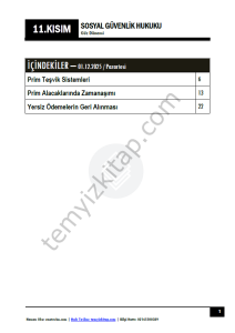Sosyal Güvenlik Hukuku 25-26 Güz 11