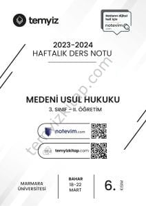 Medeni Usul Hukuku 2.Öğretim 23-24 Bahar 6