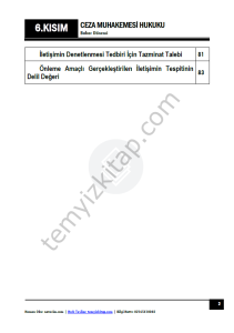 Ceza Muhakemesi Hukuku 1.Öğretim 23-24 Bahar 6