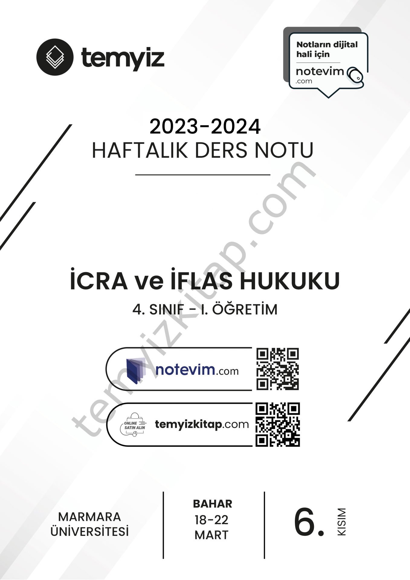 İcra ve İflas Hukuku 1.Öğretim 23-24 Bahar 6