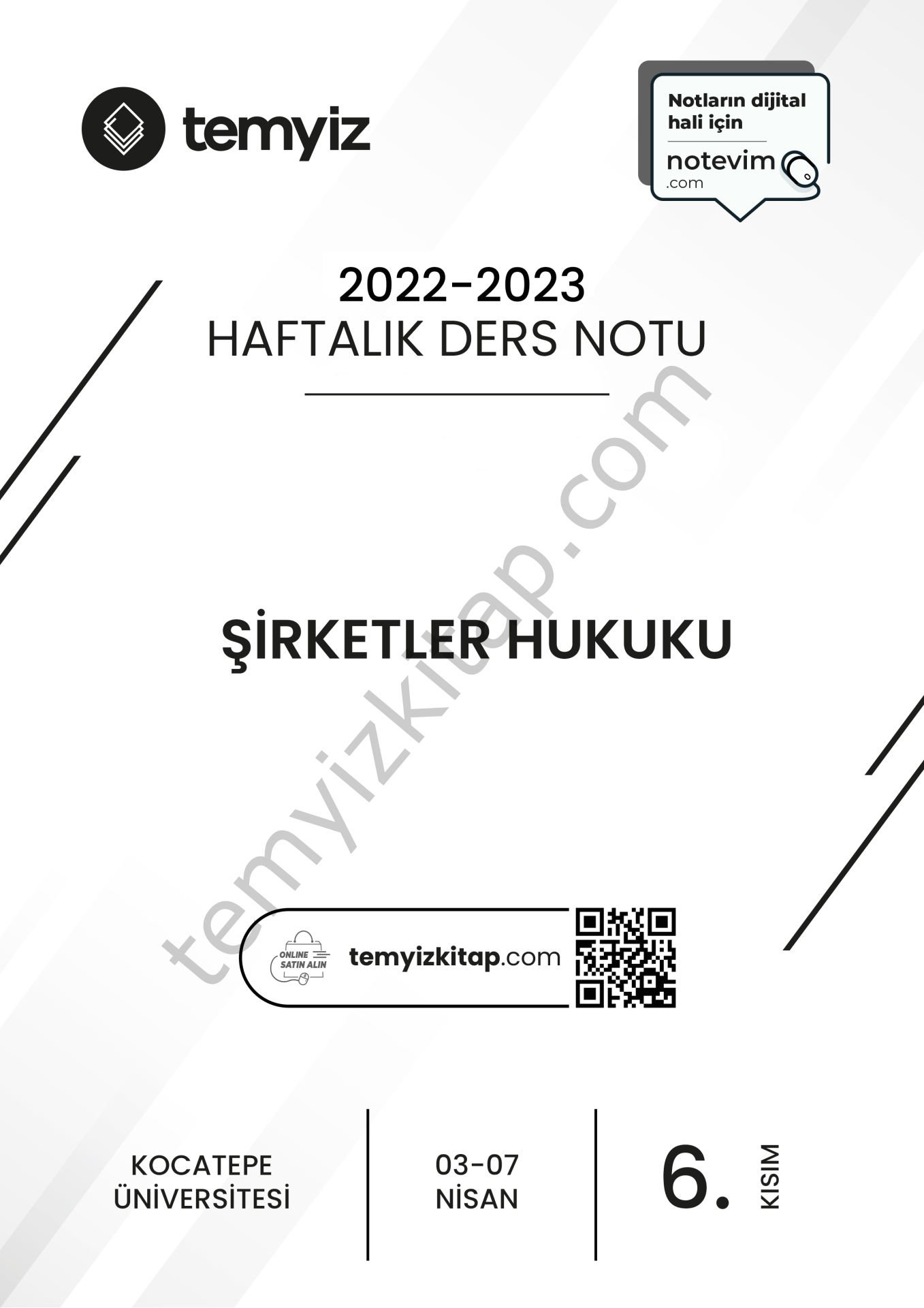 Kocatepe Üniversitesi Şirketler Hukuku 22-23 Bahar 6