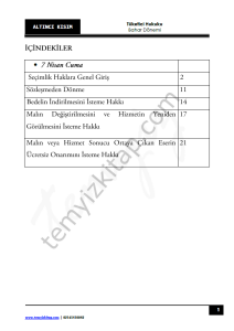 Kocatepe Üniversitesi Tüketici Hukuku 22-23 Bahar 6