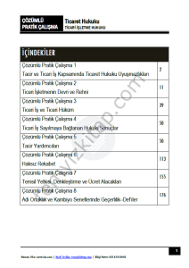 Ticaret Hukuku 2025-2026 Güz Dönemi Çözümlü Pratik Kitapçığı