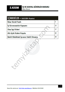 Şehir Üniversitesi İş ve Sosyal Güvenlik Hukuku 23-24 Bahar 3