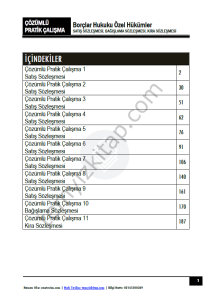 Borçlar Hukuku Özel Hükümler 2025-2026 Güz Dönemi Çözümlü Pratik Kitapçığı