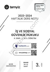 Şehir Üniversitesi İş ve Sosyal Güvenlik Hukuku 23-24 Bahar 3