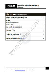 Şehir Üniversitesi İş ve Sosyal Güvenlik Hukuku 23-24 Bahar 2