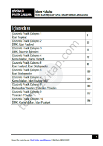 İdare Hukuku 2025-2026 Güz Dönemi Çözümlü Pratik Kitapçığı