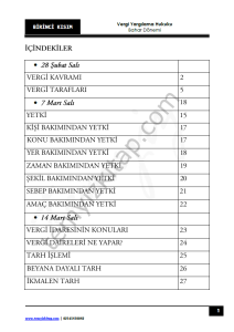 Kocatepe Üniversitesi Vergi Yargılama Hukuku 22-23 Bahar 1-5