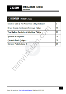Borçlar Hukuku Özel Hükümler 23-24 Bahar 7