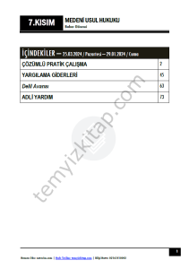 Medeni Usul Hukuku 2.Öğretim 23-24 Bahar 7