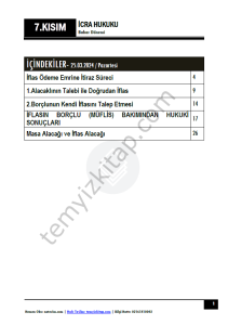 İcra ve İflas Hukuku 1.Öğretim 23-24 Bahar 7