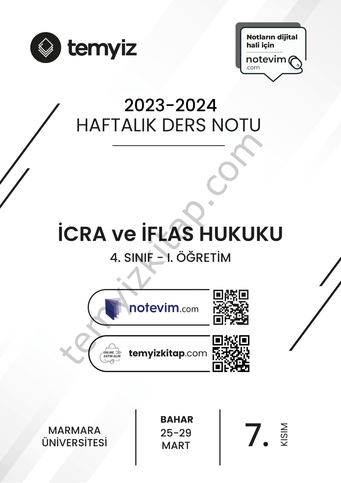 İcra ve İflas Hukuku 1.Öğretim 23-24 Bahar 7