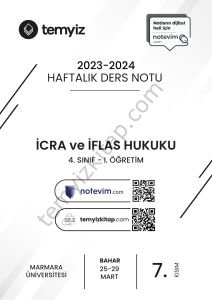 İcra ve İflas Hukuku 1.Öğretim 23-24 Bahar 7