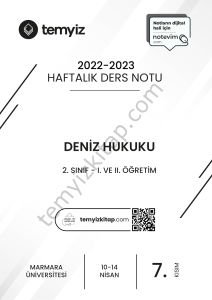 Deniz Hukuku 22-23 Bahar 7