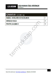Ceza Hukuku Özel Hükümler 25-26 Güz 13