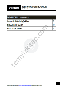Ceza Hukuku Özel Hükümler 25-26 Güz 14