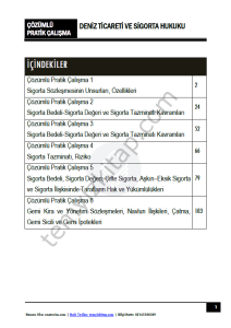 Deniz Ticareti ve Sigorta Hukuku 2025-2026 Güz Dönemi Çözümlü Pratik Kitapçığı
