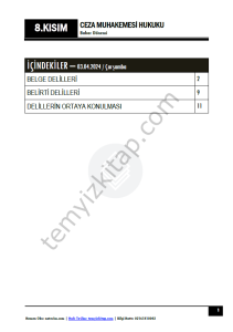 Ceza Muhakemesi Hukuku 2.Öğretim 23-24 Bahar 8