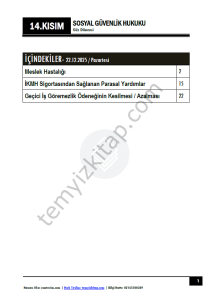 Sosyal Güvenlik Hukuku 25-26 Güz 14