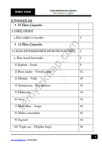 Ceza Muhakemesi Hukuku 2.Öğretim 22-23 Güz 2
