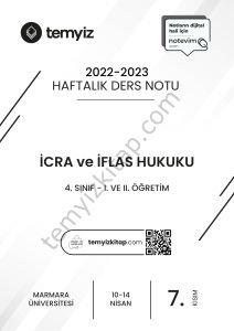 İcra ve İflas Hukuku Hukuku 22-23 Bahar 7