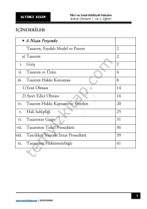 Fikri ve Sınai Mülkiyet Hukuku 22-23 Bahar 6