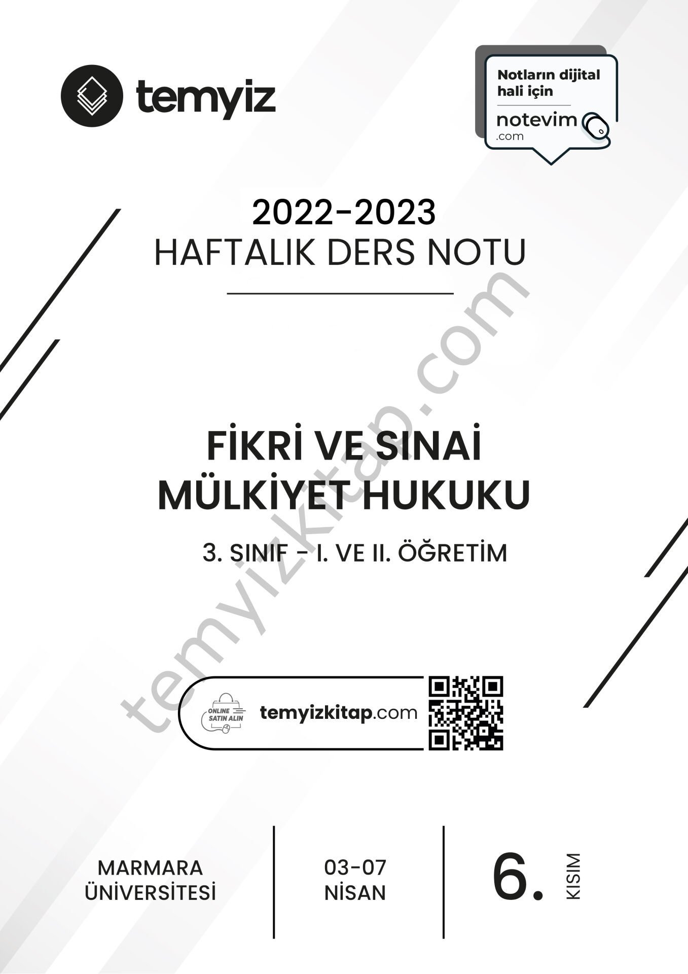 Fikri ve Sınai Mülkiyet Hukuku 22-23 Bahar 6