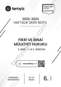 Fikri ve Sınai Mülkiyet Hukuku 22-23 Bahar 6